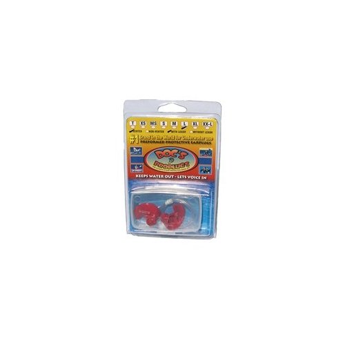 Doc's Proplugs Vented Ear Plug Red w/Leash Size X-Small