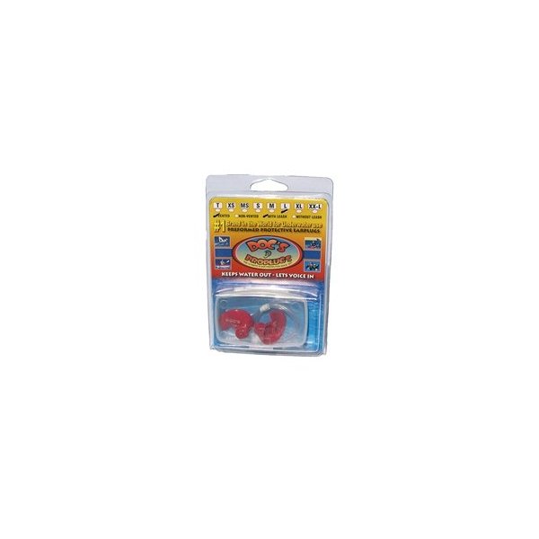 Doc's Proplugs Vented Ear Plug Red w/Leash Size X-Small