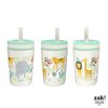 Zak Designs Kelso Toddler Cups For Travel or At Home, 12oz Vacuum Insulated Stainless Steel Sippy Cup With Leak-Proof Design is Perfect For Kids (Safari)
