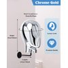 CHADWICK Hat Display Stand Wall Mount Chrome Wig Head Stand Stylish Mannequin Head Stand Durable Wig Holder for Hats, Wigs, Glasses, Luxury Look at Home, Salon, Head Swivels, 20'' Circumference