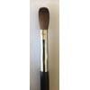 Six Angles - CRIMPED - Black Handle Petal 100% Kolinsky Acrylic Nail Brush (Crimped 14)