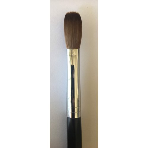 Six Angles - CRIMPED - Black Handle Petal 100% Kolinsky Acrylic Nail Brush (Crimped 14)
