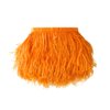 6 Inch Strip - Orange Ostrich Fringe Trim Feather Craft Sample DIY Millinery Supply | Moonlight Feather