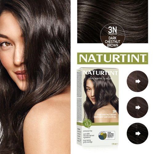 Naturtint Permanent Hair Color 3N Dark Chestnut Brown, 5.75 ounce - 3 Pack