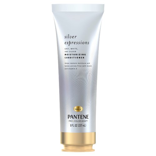 Pantene Silver Expressions Moisturizing Sulfate Free Conditioner, for Gray/SilverWhite Dyed and Color Treated Hair, 8 Fl Oz