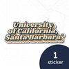 Desert Cactus University of California Santa Barbara Gauchos Vinyl Decal Laptop Water Bottle Car Scrapbook (70's Name Sticker)