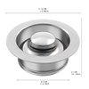 Sink Flange for Garbage Disposal and Sink Stopper Stainless Steel Fit Universal 3-1/2 Inch Standard Sink Drain Openings Kitchen Sink Garbage Disposal Replacement Accessories (Brushed)