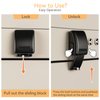VSTM Updated Oven Lock Child Safety, Baby Proofing Oven Door Lock Kit for Toddlers, Heat-Resistant PC Material Oven Safety Locks for Babies (1 Pack, Black)
