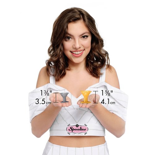 Spoolies Hair Curlers Beach Waves & Spiral Ringlets Heatless Curler Kit, 20 Curlers (8 Jumbo 12 Medium), for hair up to 18" (46cm) long