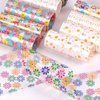 SILPECWEE 10 Rolls Flower Nail Foil Daisy Nail Transfer Foil Holographic Nail Art Foil Iridescent Foil for Nails Fingernail Stickers Nails for Women Manicure Design 3D Nail Art Decoration