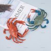 AUEAR, 2 Pack Fake Animal Sea Life Blue Red Crabs Action Figures Ocean Model Ornament for Swim Bath