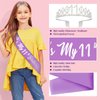 Purple 11th Birthday Decorations for Girls, Includes Happy Birthday Banner, Balloons, Silver Crown, Lavender Glitter 11 Year Old Cake Topper and It’s my 11th Birthday Sash, 11th Birthday Gifts