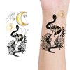 Glaryyears Metallic Gold Temporary Tattoos, 18-Pack Long-lasting Fake Tattoo Stickers, Small size Variety Pack Realistic Tattoos, Sexy Cool Design for Women Adults Girls on Face Body Hand Arm Neck
