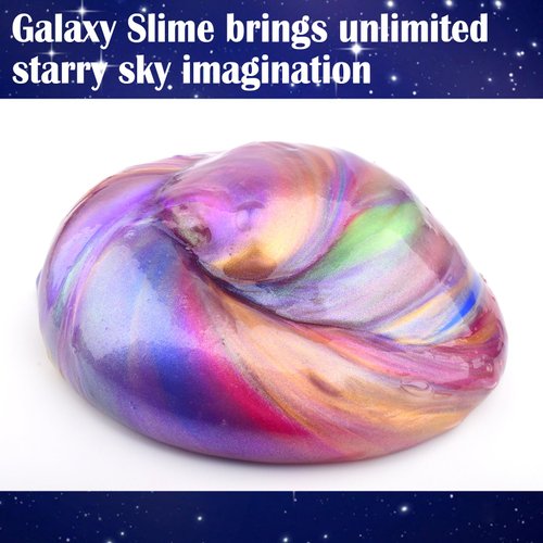 32 Pack Galaxy Slime Kit, Non-Sticky Mess-Free, Stress Relief Sludge Toy, Christmas Stocking Stuffers, Classroom Prize, Goody Bag Fillers, Slime Party Favors for Kids 4-12