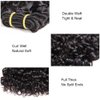 12A Curly Bundles Human Hair 4 Short Bundles 8 8 8 8 Inch 100% Unprocessed Brazilian Virgin Hair Extensions for Black Women Natural Color