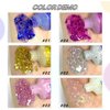 MAEPEOR Face Body Glitter Gel 14 Colors Mermaid Sequins Body Glitter Gel Chunky Holographic Glitter Liquid Body Makeup for Face Body Hair Nails (50ml, F04 Hot Pink)
