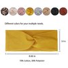 Turban Headbands for Women Boho Wide Twist Head Bands for Short Hair Non Slip Thick Head Band Headwraps, Solid Color
