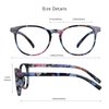 Blue Light Blocking Glasses for Women/Men, Computer Reading, Stylish Oval Frame (Pink Floral, No Magnification)