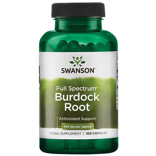 Swanson Burdock Root Kidney '&' Liver Support - Detox Skin Helps Remove Toxins from The Body - Support Well Being and Healthy Immune System - Herbal Antioxidant Supplement (460 mg 100 Capsules)