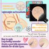Air Cushion CC Cream Mushroom Head Foundation,Waterproof Long Lasting Loose Setting Powder,Moisturizing BB Cream Liquid Foundation Makeup Primer Concealer Base with Makeup Sponge（4PCS）