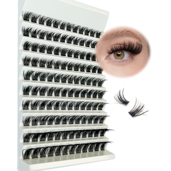 Lash Clusters Thick Eyelash Extension: 120pcs Individual Lashes C D Curl Natural Look - Gekinye Faux Mink Lashes 8-16mm