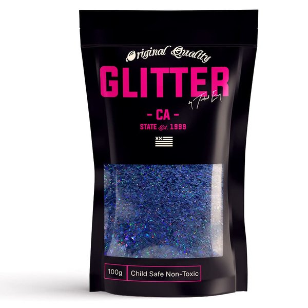 BLUE Holographic TRIANGLE Glitter Body Glitter for Hair Glitter, Nail Glitter, Rave accessories 50g / 1.75oz - 2mm - 0.078"