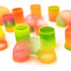 Super Z Outlet Classic Novelty Colorful Rainbow Neon Plastic Spring Toy for Birthday Party Favors, Bag Fillers, Gift (12 Pack)