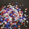 Holographic Nail Glitter Flakes, 3 Boxes Independence Day Nail Sequins for Nail Art, Red Blue White Nail Art Glitter, Loose Five Pointed Star Sequins for Nails, Acrylic Nails Supplies for Women Girls
