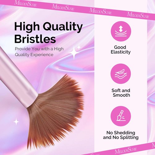 MelodySusie 4Pcs Acrylic Nail Brush Set, Size 8/12/14/16 Professional Nail Brushes for Acrylic Application Acrylic Powder Nail Extension and 3D Nail Carving for DIY Home Salon