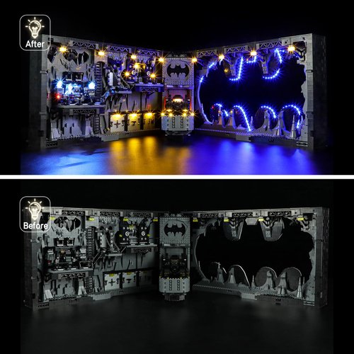 LED Light Kit for Lego DC Batman Batcave Shadow Box Set, Compatible with Lego 76252, Lighting Your Toy for Batman Batcave Shadow Box Lego Set (Lights Only, No Models)