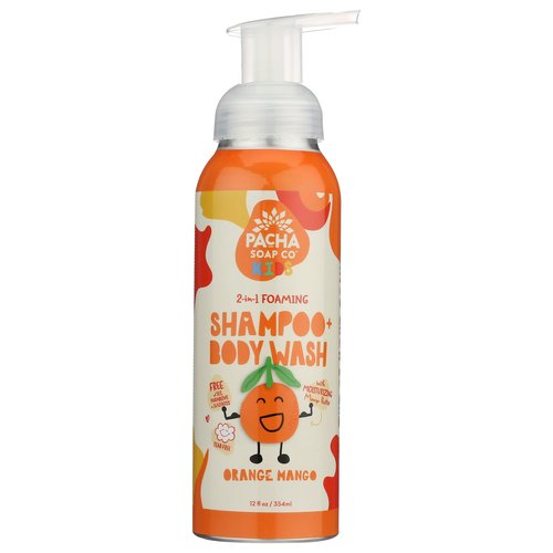 PACHA SOAP Kids Orange Mango 2 In 1 Shampoo & Body Wash, 12 FZ