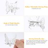 ONCHSH 3D Moving Butterfly Hair Clips,Metal Butterfly Hairpins Bride Wedding Head Pieces Hair Accessories for Women Girls (Silver)
