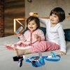 deAO Stylist Hairdresser Barber Salon Role Play Set with Hairdryer, Curling Iron, Belt and Styling Accessories Included – Great Pretend Play Set for Kids