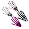 Punk 4 Pcs Skeleton Hands Bone Hair Clips for Women,Rock Horror Claws Skull Hand Hair Clip Halloween Party Accessories (Style#A)