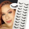 Lashes Natural Look Cat Eye Lashes Soft and Comfortable Strip Lashes Short Natural Eyelashes by Lapluied (False Lashes A6)