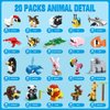 HOGOKIDS Party Favors for Kids - 20 Pack Animals Building Blocks Toy for Easter Gifts Goodie Bags Stocking Stuffer Classroom Prizes Building Set, Valentines Day Birthday Gift for Boys Girls Ages 6-12+