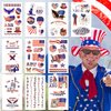 4th of July Decorations Temporary Tattoos, 10 Sheets Tattoo Stickers Complete Independence Day Collection, Independence/Memorial Day Decorations, Patriotic Theme Party Decor Supplies, Fourth of July