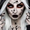 40 Sheets 3D Spider Web&Fake Scar Temporary Tattoos Halloween Makeup Kit, Witch Zombie Realistic Fake Bat Scary Face Tattoos Stickers For Women Adults Kids Men (Halloween)