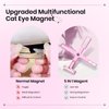 SUPWEE Pink 5 in 1 Nail Magnet Tool for Cat Eye Gel Nail Polish Multi-Function Magnetic Stick for Nails Strong Magnetism for 9D Strip Galaxy Cat Eye Nail Art Design DIY Home Manicure