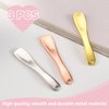 LUTQ Metal Makeup Spatula Tool - Spatula for Skincare, Cosmetic Scoop for Creams, Lotions, Masks - Makeup Spatula in Rose Gold, Silver and Gold Colors