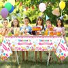 Tatuo 3 Pcs Candyland Party Decorations Candyland Tablecloth Candy Theme Plastic Table Cover Candy Land Lollipop Decorations for Birthday Party Baby Shower Candy Land Party Supplies