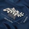 Brishow Crystal Bride Wedding Hair Comb Silver Rhinestone Hair Piece Beads Bridal Hair Accessories for Women and Girls