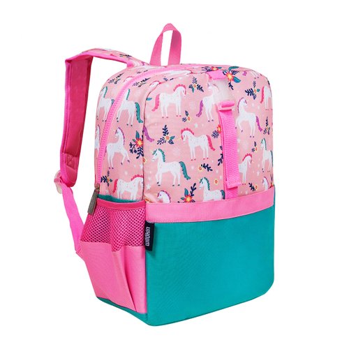 Wildkin Pack-it-All Kids Backpack for Boys & Girls, Ideal Size for School & Travel Backpack for Kids, Features Front Strap, Interior Sleeve, Back Support & Side Pocket (Magical Unicorns)