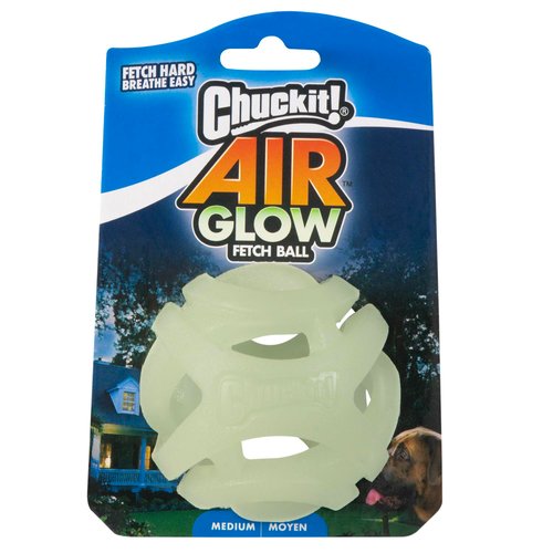 Chuckit! Air Glow Fetch Ball Dog Toy, Medium (2.5 Inch) Pack of 1, for Breeds 20-60 lbs