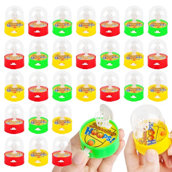 Atiloy Mini Basketball Games 28pcs Finger Basketball Shooting Games Basketball Party Favors for Kids 8-12 Desktop Table Basketball Hoop Fidget Game Space Birthday Party Decorations Supplies