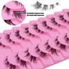 outopen 10 Pairs Cluster Lashes Natural Look Manga Lash Clusters C Curl Wispy Individual Eyelashes Cat Eye Lashes DIY Eyelash Extensions(A01-205)