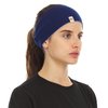 Merino Wool Reversible Headband Ash Gray/Navy Blue One Size