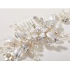 SWEETV Handmade Silver Bridal Hair Comb Clip for Wedding Hair Accessories for Brides,Wedding Hair Pieces for Brides Women