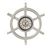Melody Jane Dolls Houses Dollhouse Ship Helm Wheel Wall Clock Miniature 1:12 Nautical Accessory Metal