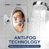 Fogless Shower Mirror with Suction Cups, 360° Rotatable, Anti-Fog Bathroom Mirror for Shaving, Make-up, Showering, Bathroom Accessories, Silver